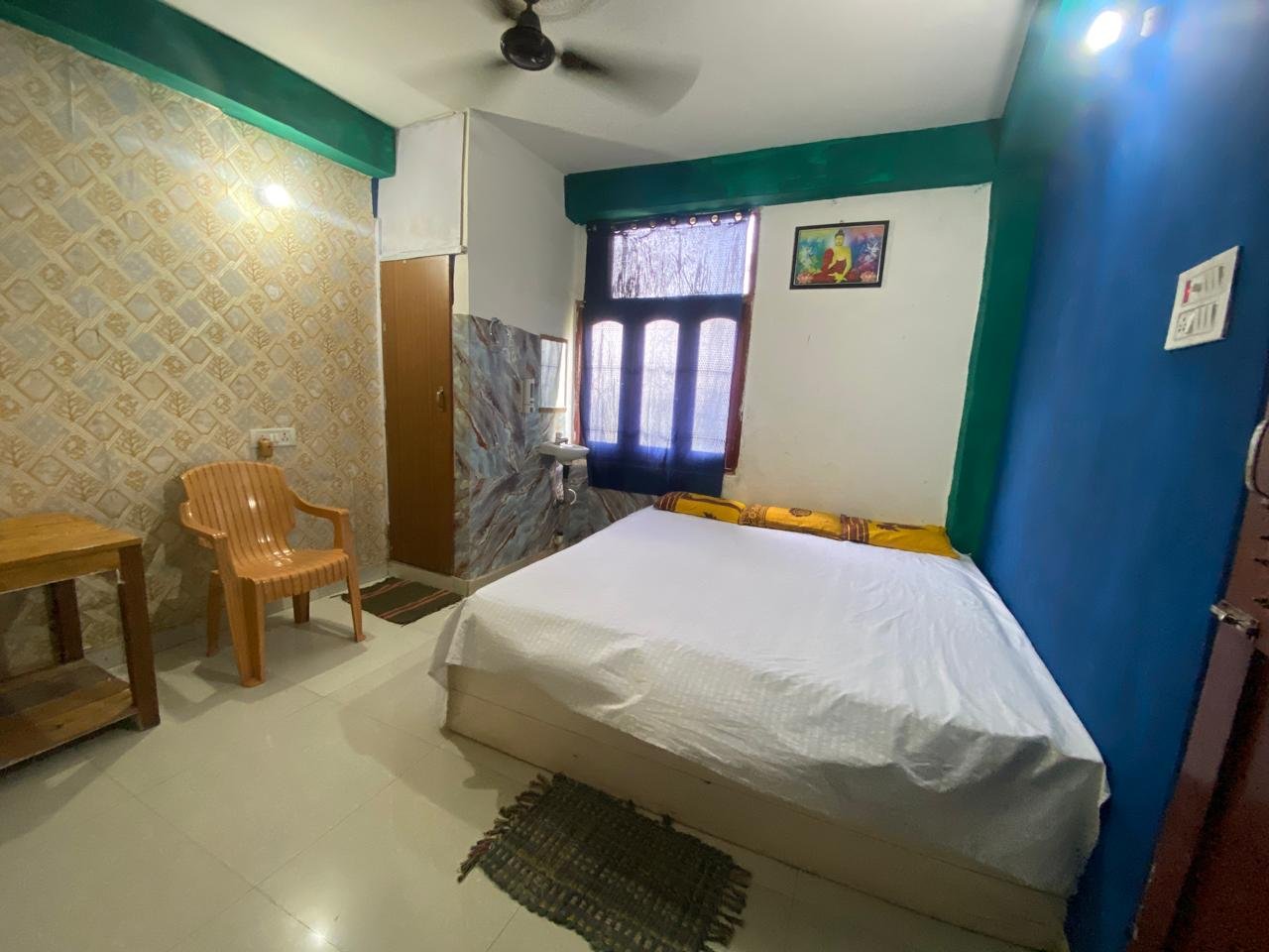 Double standard non-AC room with king size bed at Hotel Satsangi near Satsang Ashram Deoghar